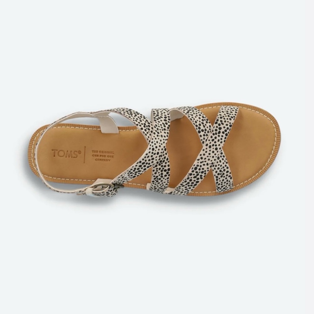 NWOB TOMS Leopard Print Strappy Sandals Size 8.5